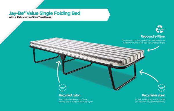 Jaybe Single Rebound e-Fibre Folding Bed