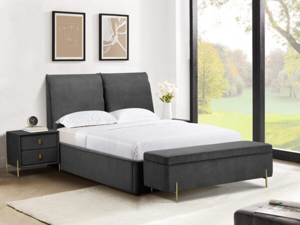 GIE Waterford Double Ottoman Bed Grey